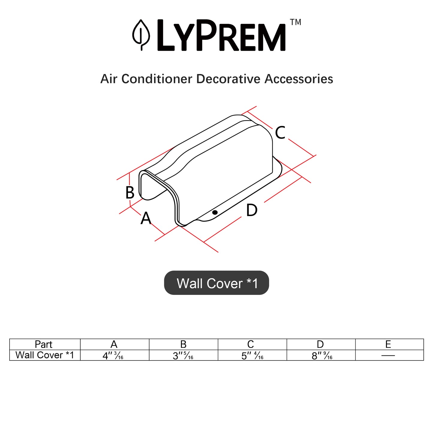 LyPrem® 4" Wall Cover Air Conditioner Decorative Accessories (Brown)