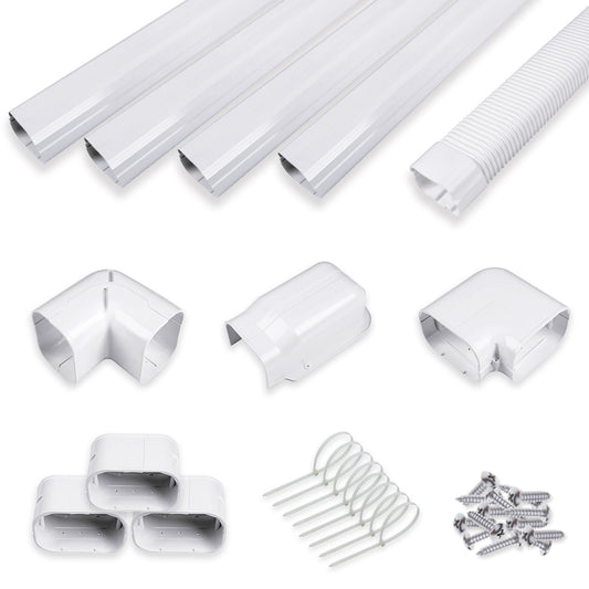 LyPrem® 4" 16.5Ft PVC Decorative Line Cover Kit for Ductless Mini Split Air Conditioners