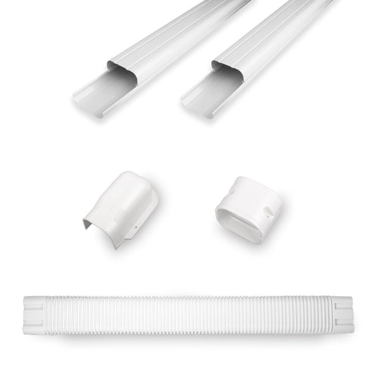 LyPrem® 6.3" 8.8Ft PVC Decorative Line Cover Kit for Ductless Mini Split Air Conditioners