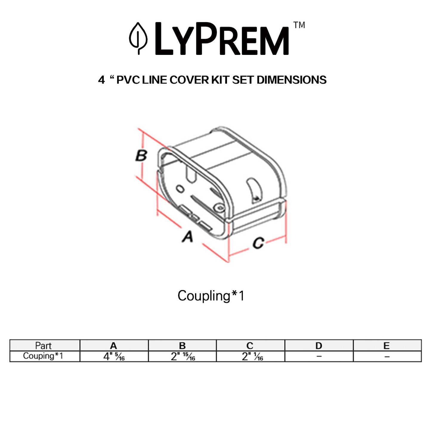 LyPrem® 4" Coupling Air Conditioner Decorative Accessories