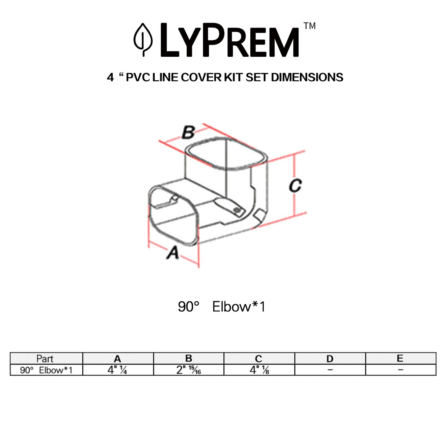 LyPrem®  4" Elbow Air Conditioner Decorative Accessories